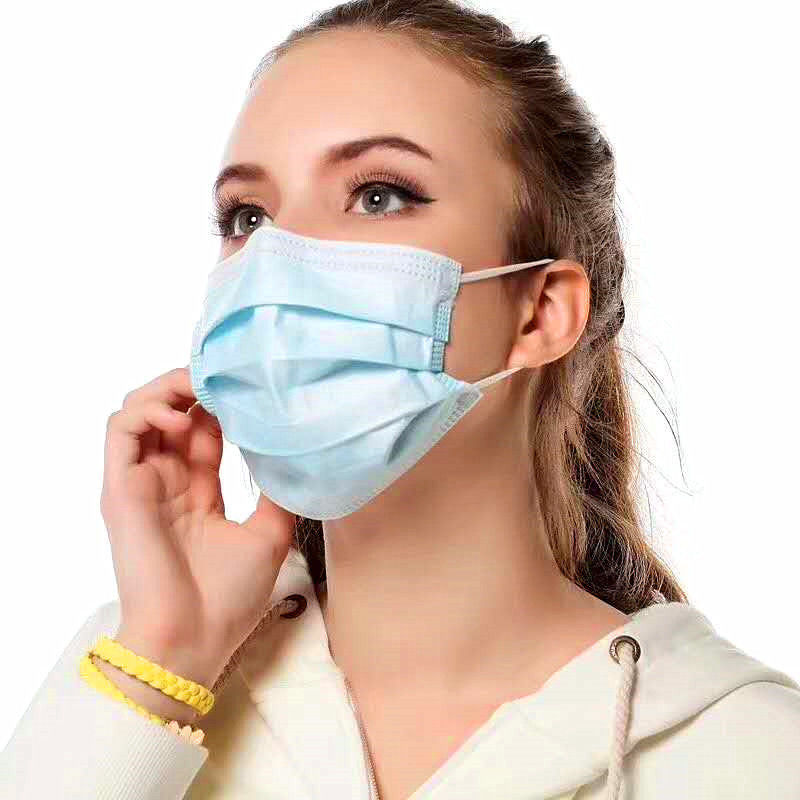 Breathable Earloop Face Mask , Blue Surgical Mask Dustproof Eco Friendly